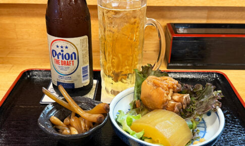 お得な ”ちょい呑みセット(1500円ベロ)” & シメそばで大満足!『酒処沖縄そば おそば』|那覇市具志