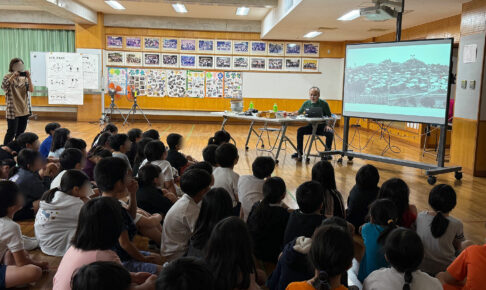 『小禄、宇栄原地区の昔の様子や移り変わりについて』講話・高良広輝さん 那覇市立宇栄原小学校にて開催されました｜那覇市字小禄