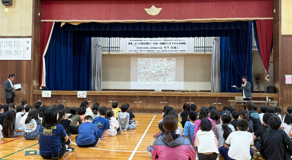 小禄小学校のシオマネキが干潟へ里帰り【前編】シオマネキについて学ぶ講演会( 2025年12月4日)|主催:漫湖水鳥・湿地センター管理運営協議会|那覇市字小禄 那覇市立小禄小学校